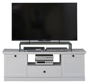 TV Tisch Brax Weiß - Holz teilmassiv - 139 x 49 x 41 cm