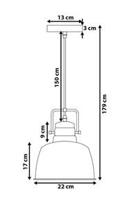 Lampe suspension NARMADA Cuivre - Gris