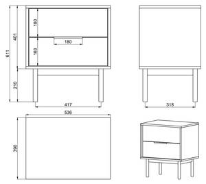 Table de chevet VIVIARO Noir