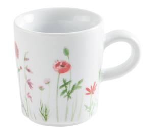 Tasse 0,09 l Wildblume blau/rot Porzellan - 6 x 7 x 6 cm