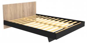 BETT MIT KOPFTEIL LOFT Schwarz - Holzwerkstoff - 164 x 75 x 202 cm