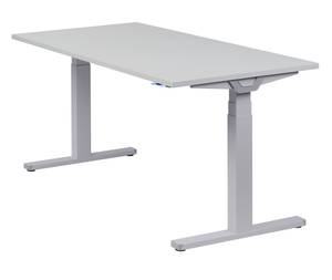 Elektrischer Tisch Premium Line Melamin Grau - Breite: 160 cm - Silber