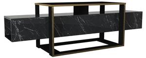 Banc TV COMEBI Noir - Pierre - 46 x 49 x 160 cm