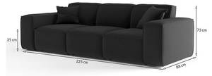 Sofa CELES PREMIUM 3-Sitzer Opera Velvet Grün