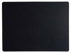 Leder Tischset KANON  rechteckig schwarz Schwarz - Echtleder - 34 x 1 x 47 cm