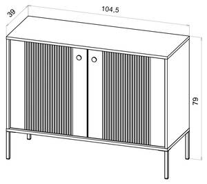 Sideboard Elba Beige - Breite: 105 cm