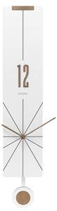 Horloge murale design THE WHITE PENDULUM Blanc - Bois manufacturé - 14 x 72 x 1 cm