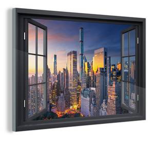 Glasbild 90x60 cm Ansicht - New York - Glas - 90 x 60 x 5 cm
