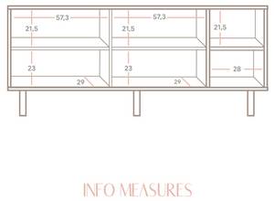 Sideboard Mahón Massivholz - Holzart/Dekor - 150 x 65 x 35 cm