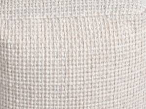 Pouf LABERDEN Blanc - Textile - 40 x 40 x 40 cm