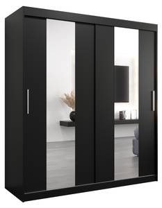 Schwebetürenschrank Pole Schwarz - Breite: 180 cm - 2 Türen