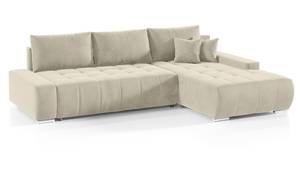 Ecksofa Eckcouch Bonari L Form Couch Beige - Ecke davorstehend rechts