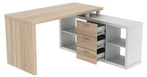 Schreibtisch ALDRIC Beige - Holzwerkstoff - 140 x 75 x 140 cm