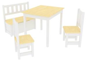 Set de meubles enfant Lousame Blanc - Bois massif - 60 x 50 x 48 cm