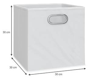 Boîte pliable lot de 2 Blanc - Matière plastique - 30 x 30 x 30 cm