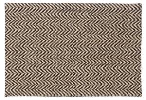 Paillasson avec imprimé zigzag Beige - Noir - Fibres naturelles - Textile - 62 x 1 x 42 cm