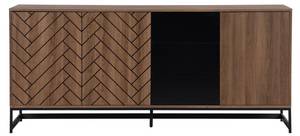 Buffet bas CARATANA Marron - Bois manufacturé - 40 x 80 x 180 cm