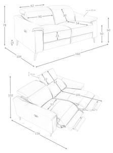 Relax-Sofa 6189 Breite: 160 cm