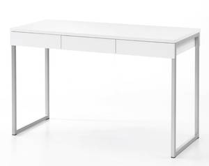 Schreibtisch Fula Weiß - Holz teilmassiv - 126 x 76 x 52 cm