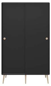 Kleiderschrank Softline Schwarz - Holz teilmassiv - 113 x 190 x 56 cm