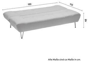 Schlafsofa GELI Grau - Metall - Massivholz - Textil - 192 x 88 x 97 cm