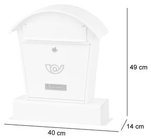 Briefkasten braun Braun - Metall - 14 x 49 x 40 cm