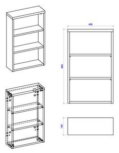 Seitenschränke CLASSIC SCAB40 Braun - Holzwerkstoff - 40 x 65 x 15 cm