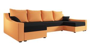 Ecksofa ONTARI-U Schwarz - Orange