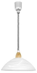 Lampe à suspension LORD 2 Argenté - Blanc - Bois manufacturé - Matière plastique - 36 x 110 x 36 cm