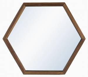 Sechseckiger Spiegel aus Teakholz Braun - Holz teilmassiv - 4 x 43 x 50 cm