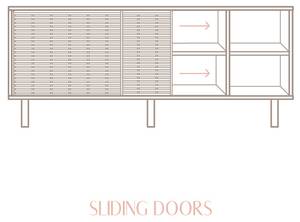 Sideboard Mahón Massivholz - Holzart/Dekor - 150 x 65 x 35 cm