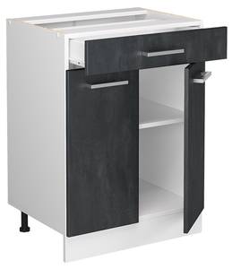 Küchenschrank mit Schublade R-Line 47620 Schwarz - Weiß