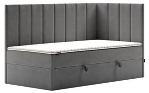 Jugendbett Boxspringbett Beti Dunkelgrau - Breite: 80 cm - H4