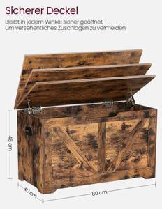 Sitzbank Bamako Braun - Holzwerkstoff - 80 x 46 x 40 cm