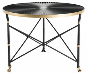 Table d'appoint ronde ceinture doré Noir - Métal - 61 x 45 x 61 cm