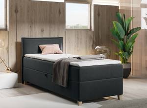 Boxspringbett Einzelbett Martines Mini Grau - Breite: 90 cm