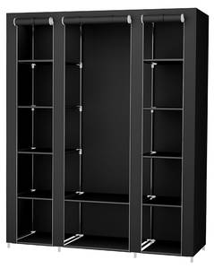 Kleiderschrank Victoria Schwarz - Metall - 150 x 175 x 45 cm