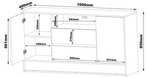 Sideboard VISION SB160 2D2D Weiß