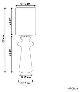 Lampe de table OTEROS Rouge - Cuir synthétique - 19 x 62 x 19 cm