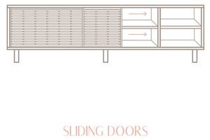 TV-Lowboard Galera Massivholz - Holzart/Dekor - 150 x 45 x 35 cm