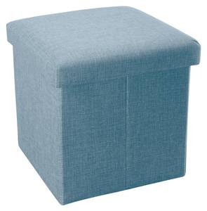 Sitzhocker Sitzwürfel Fußhocker Hocker Blau - Textil - 38 x 38 x 38 cm