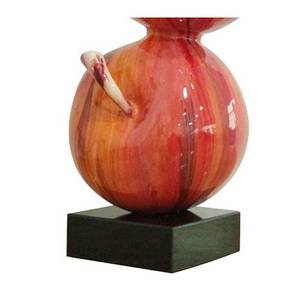 Sculpture POMMES H49cm - Duo pommes Rouge - Porcelaine - 24 x 49 x 24 cm