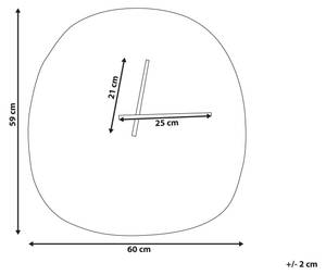 Horloge murale TAPTI Marron - Bois massif - 60 x 59 x 3 cm