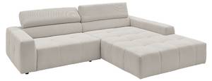 Ecksofa RENO Silber - Armlehne davorstehend rechts - Ecke davorstehend rechts