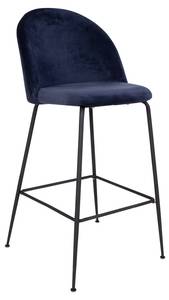 Tabouret de bar Laust lot de 2 Bleu