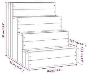 Haustiertreppe 822468 Grau - Holzwerkstoff - 49 x 47 x 40 cm