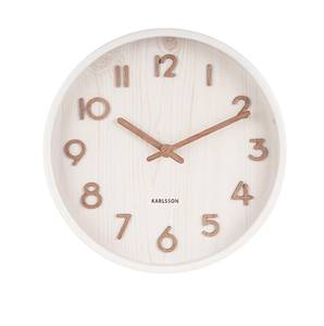 Horloge murale Pure Small Contreplaqué - Blanc