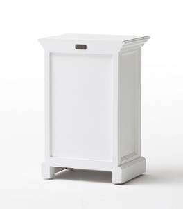 Table de chevet Halifax Blanc - En partie en bois massif - 40 x 60 x 30 cm