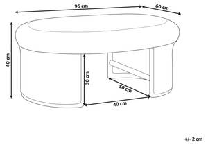 Gartentisch LIVADEIA Blau - Rattan - 96 x 40 x 60 cm