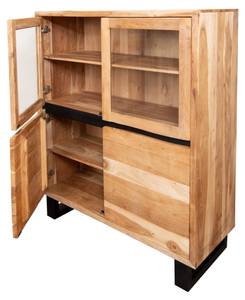 Highboard KYOTO II Beige - Massivholz - Holzart/Dekor - 118 x 16 x 45 cm